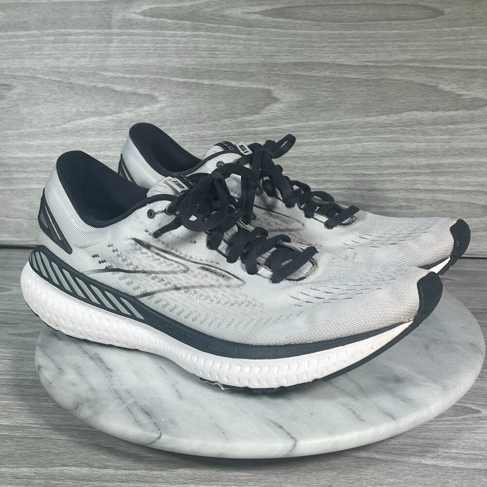 Brooks White and Black Athletic Shoes